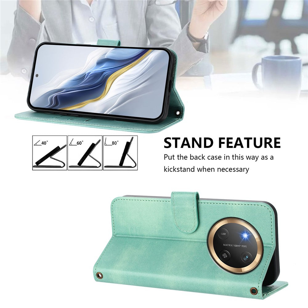 For Honor Magic7 Lite 5G / X9c 5G / X60 Pro 5G Cases Wallet Stand Retro Texture Leather Phone Cover with Lanyard