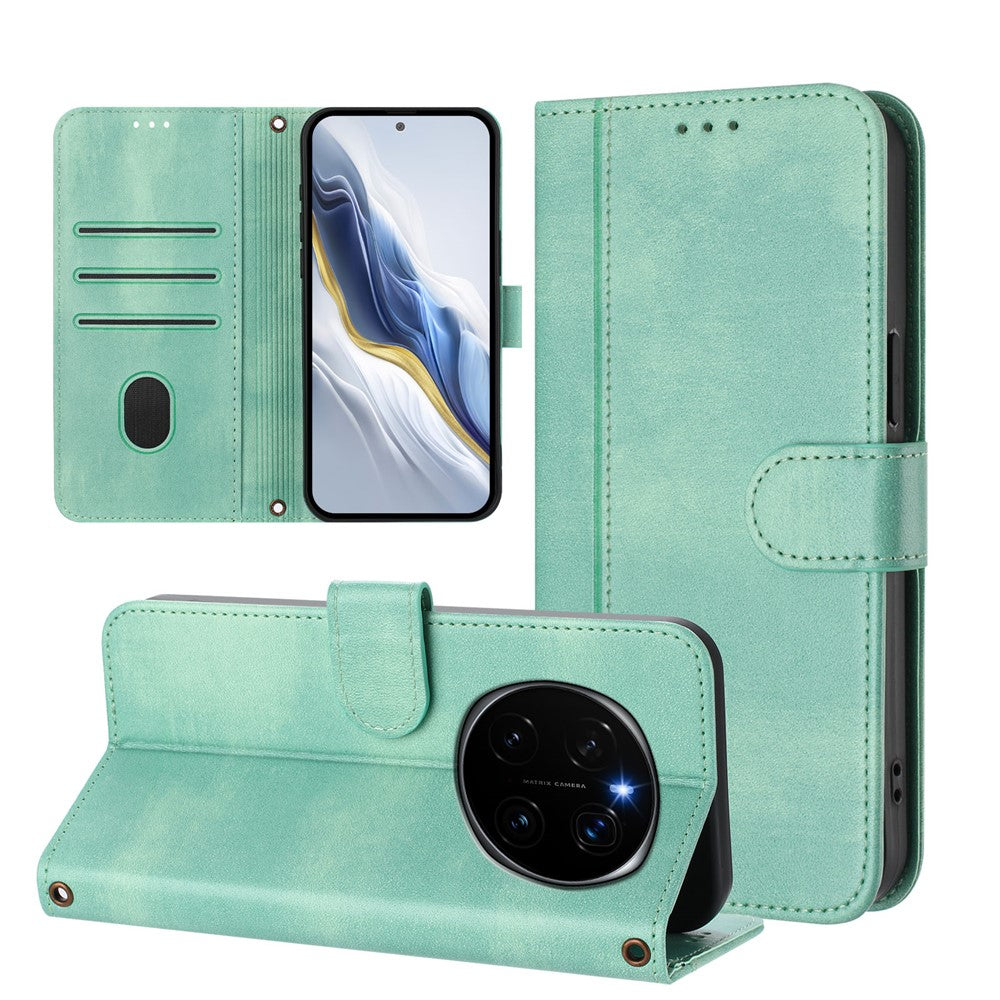 For Honor Magic7 Pro 5G Cases Wallet Stand Retro Texture Leather Phone Cover with Lanyard