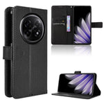 For Oppo Find N5 5G Leather Wallet Case with Strap Diamond Texture Phone Cover