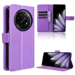 For Oppo Find N5 5G Leather Wallet Case with Strap Diamond Texture Phone Cover
