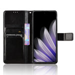 For Oppo Find N5 5G PU Leather Case with Strap Crazy Horse Texture Phone Wallet Cover