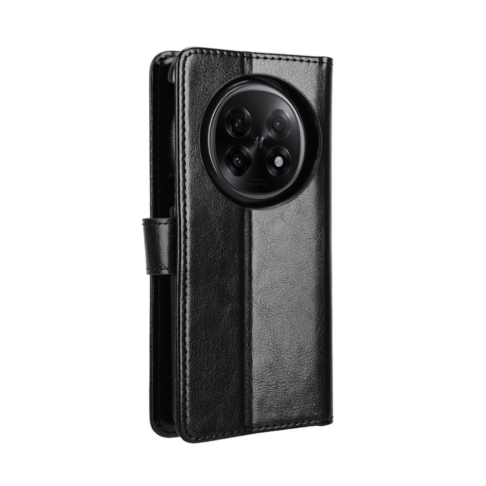 For Oppo Find N5 5G PU Leather Case with Strap Crazy Horse Texture Phone Wallet Cover
