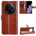 For Oppo Find N5 5G PU Leather Case with Strap Crazy Horse Texture Phone Wallet Cover