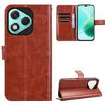 For Honor 400 Lite 5G PU Leather Case with Strap Crazy Horse Texture Phone Wallet Cover