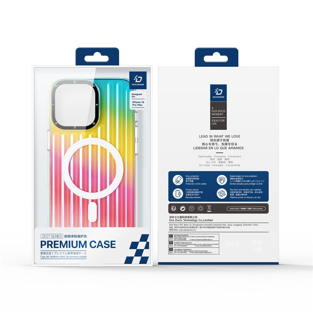 DUX DUCIS For iPhone 16 Pro Max Case Zest Series Compatible with MagSafe Gradient TPU + PET Phone Cover