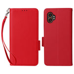 For Samsung Galaxy XCover7 Pro Case with Wrist Strap Litchi Texture PU Leather Wallet Phone Cover