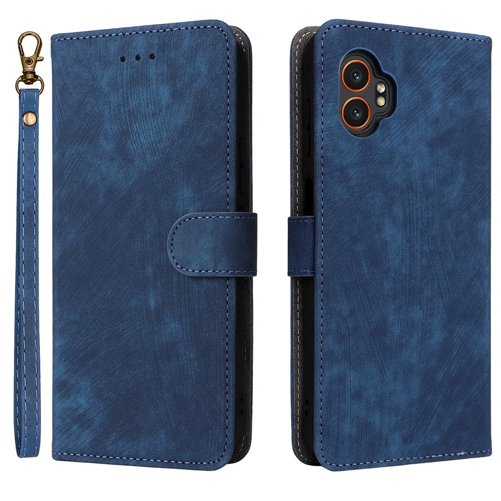 For Samsung Galaxy XCover7 Pro Case Wallet RFID Blocking PU Leather Cover Stand with Strap