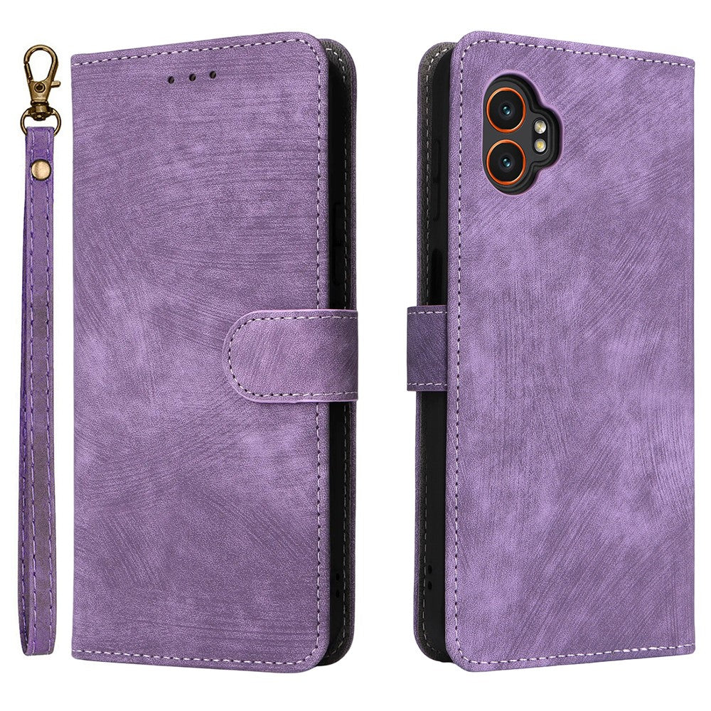 For Samsung Galaxy XCover7 Pro Case Wallet RFID Blocking PU Leather Cover Stand with Strap