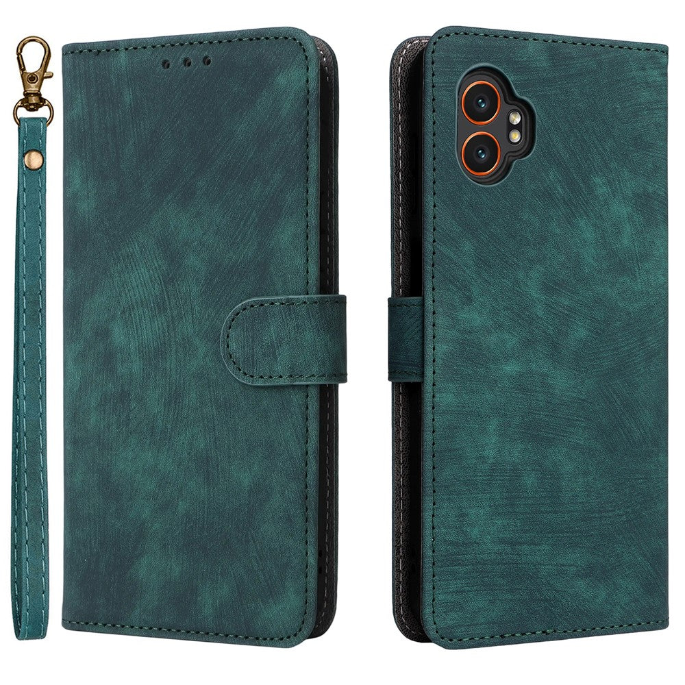 For Samsung Galaxy XCover7 Pro Case Wallet RFID Blocking PU Leather Cover Stand with Strap