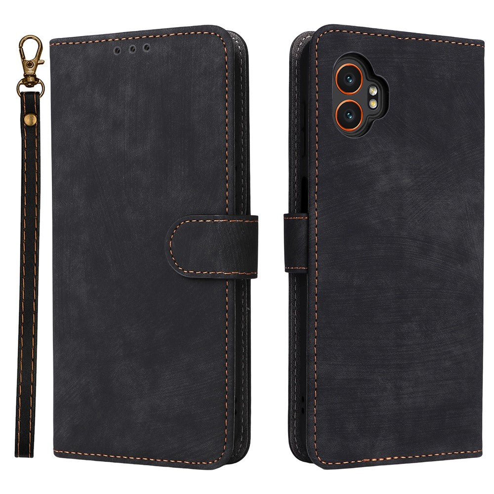 For Samsung Galaxy XCover7 Pro Case Wallet RFID Blocking PU Leather Cover Stand with Strap