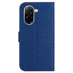 For Xiaomi Redmi A5 NFC (EU) (173.45mm) Case Sunflower Imprint Leather Wallet Phone Cover with Wrist Strap