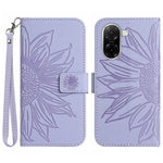 For Xiaomi Redmi A5 NFC (EU) (173.45mm) Case Sunflower Imprint Leather Wallet Phone Cover with Wrist Strap