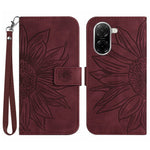 For Xiaomi Redmi A5 NFC (EU) (173.45mm) Case Sunflower Imprint Leather Wallet Phone Cover with Wrist Strap