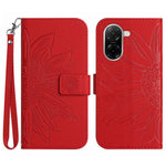 For Xiaomi Redmi A5 NFC (EU) (173.45mm) Case Sunflower Imprint Leather Wallet Phone Cover with Wrist Strap