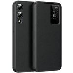 For Samsung Galaxy S25 Edge Case with Card Holder Smart View Window Leather Phone Cover