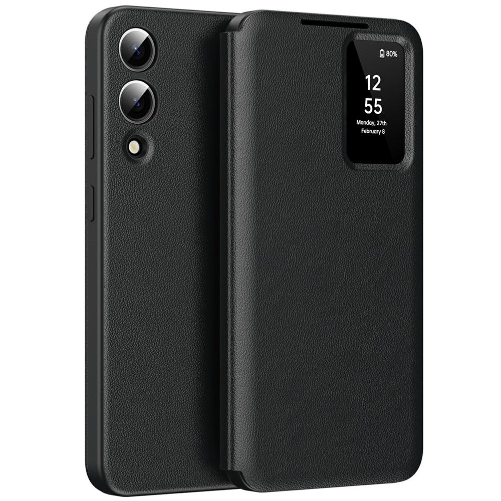 For Samsung Galaxy S25 Edge Case with Card Holder Smart View Window Leather Phone Cover