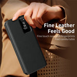 For Samsung Galaxy S25 Edge Case with Card Holder Smart View Window Leather Phone Cover