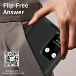 For Samsung Galaxy S25 Edge Case with Card Holder Smart View Window Leather Phone Cover