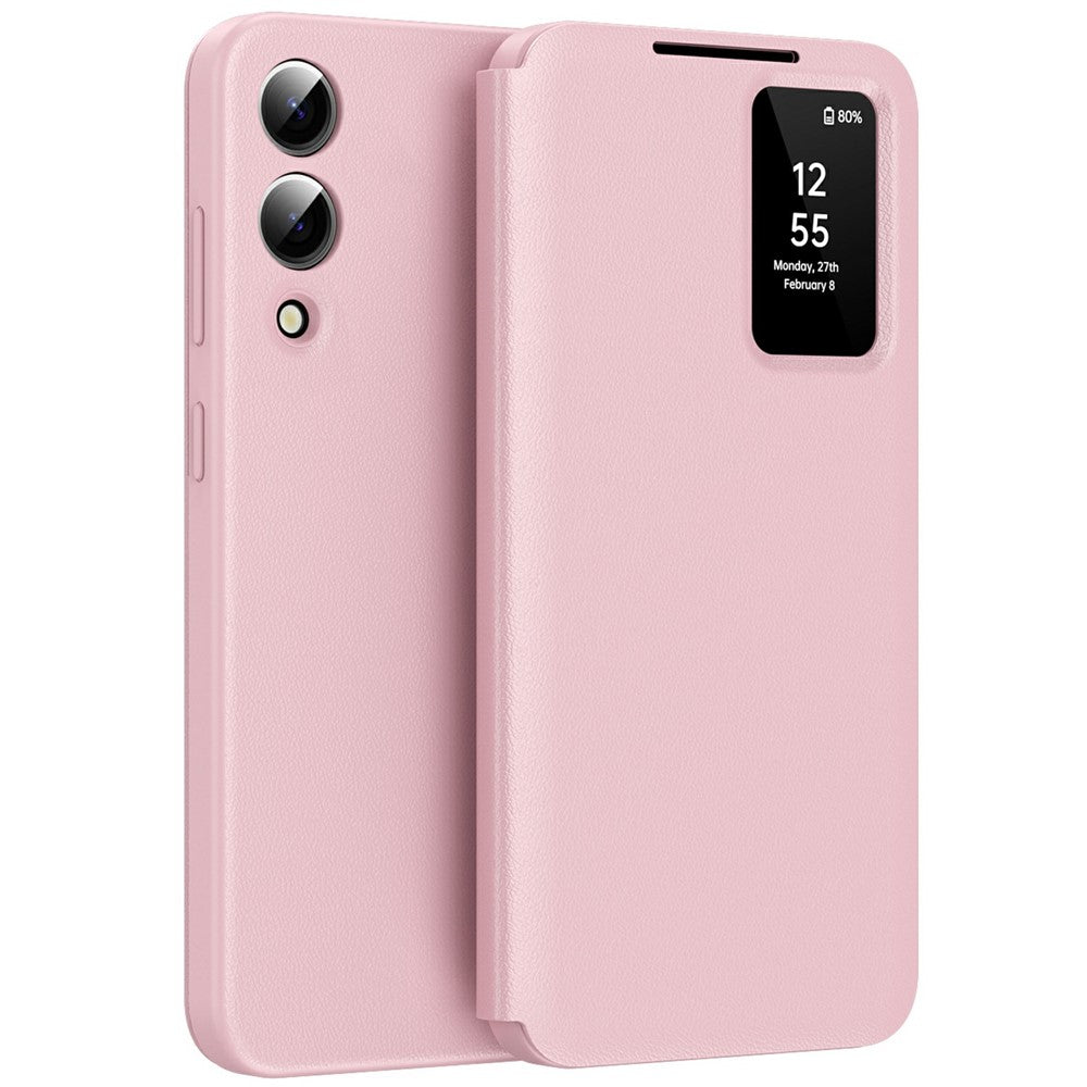 For Samsung Galaxy S25 Edge Case with Card Holder Smart View Window Leather Phone Cover