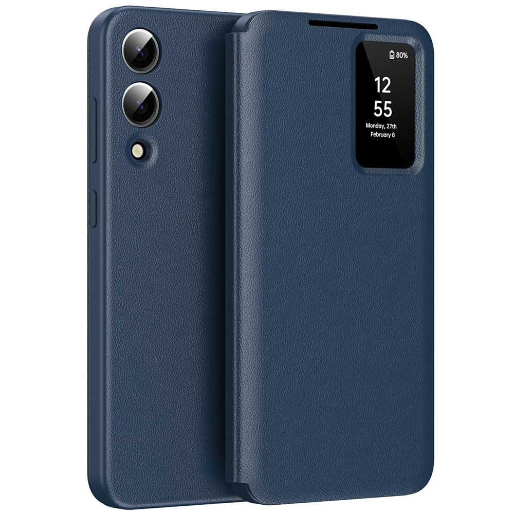 For Samsung Galaxy S25 Edge Case with Card Holder Smart View Window Leather Phone Cover