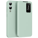 For Samsung Galaxy S25 Edge Case with Card Holder Smart View Window Leather Phone Cover