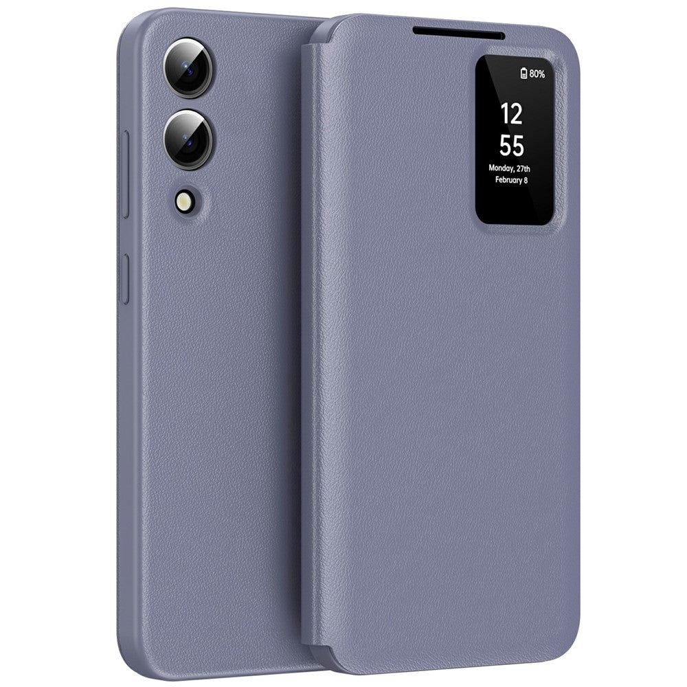 For Samsung Galaxy S25 Edge Case with Card Holder Smart View Window Leather Phone Cover
