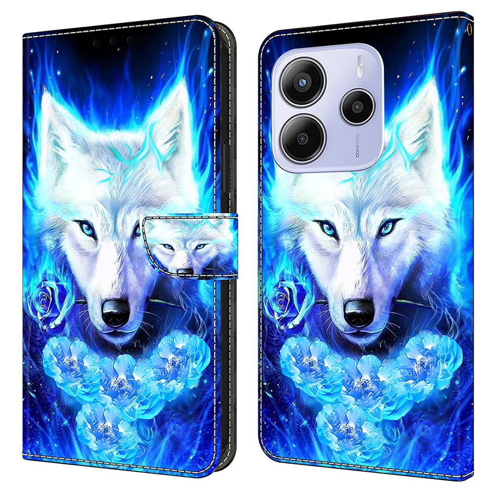 For Xiaomi Redmi Note 14 5G Leather Case Pattern Printing Wallet Stand Flip Phone Cover