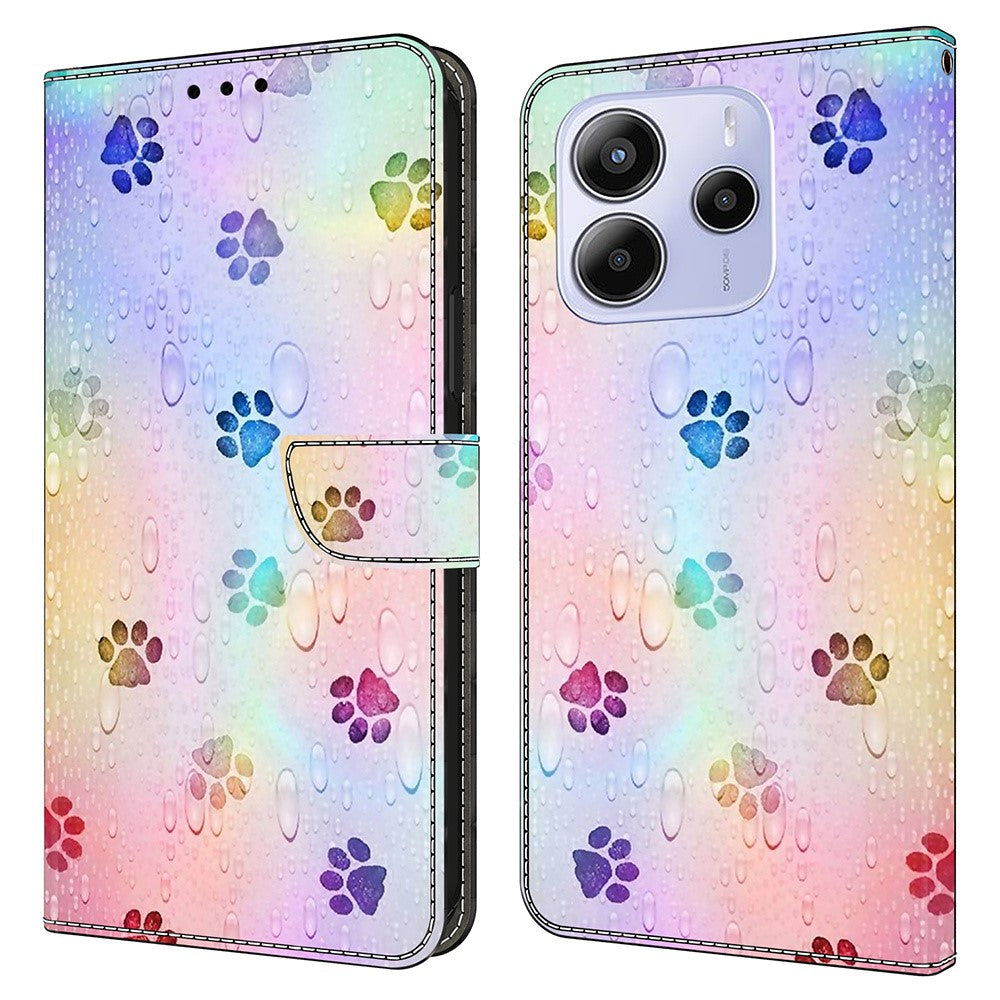 For Xiaomi Redmi Note 14 5G Leather Case Pattern Printing Wallet Stand Flip Phone Cover