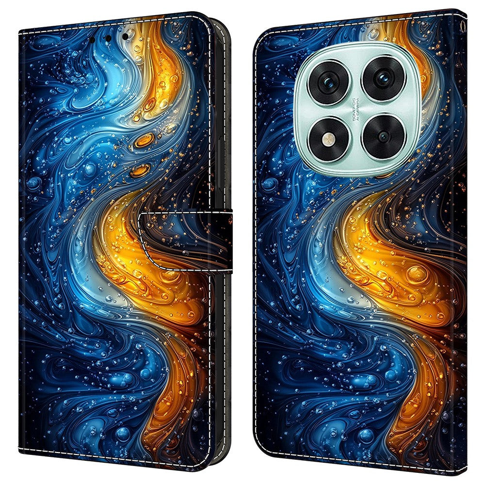 For Xiaomi Redmi Note 14 Pro 5G / Poco X7 5G Leather Case Pattern Printing Wallet Stand Flip Phone Cover
