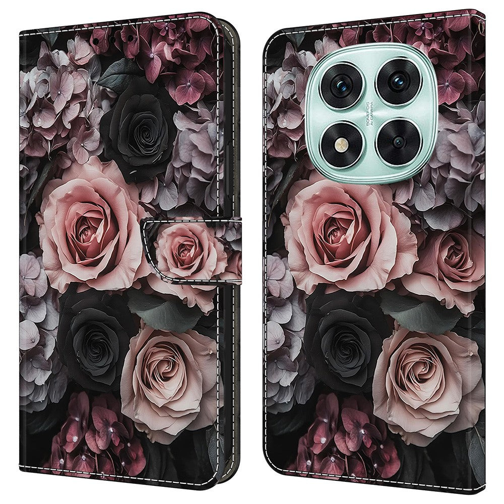 For Xiaomi Redmi Note 14 Pro 5G / Poco X7 5G Leather Case Pattern Printing Wallet Stand Flip Phone Cover