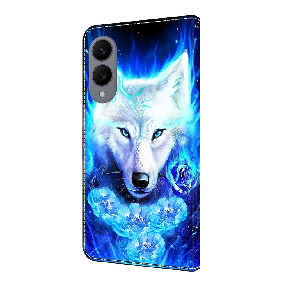 For Samsung Galaxy S25 Edge Leather Case Pattern Printing Wallet Stand Flip Phone Cover