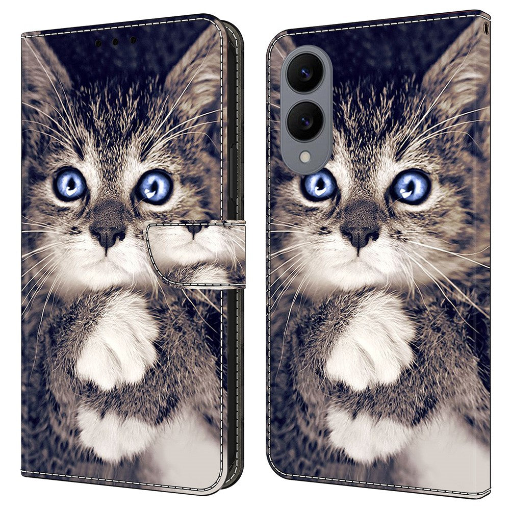 For Samsung Galaxy S25 Edge Leather Case Pattern Printing Wallet Stand Flip Phone Cover