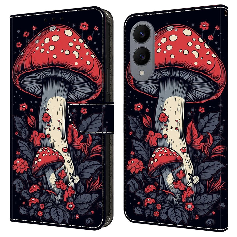 For Samsung Galaxy S25 Edge Leather Case Pattern Printing Wallet Stand Flip Phone Cover