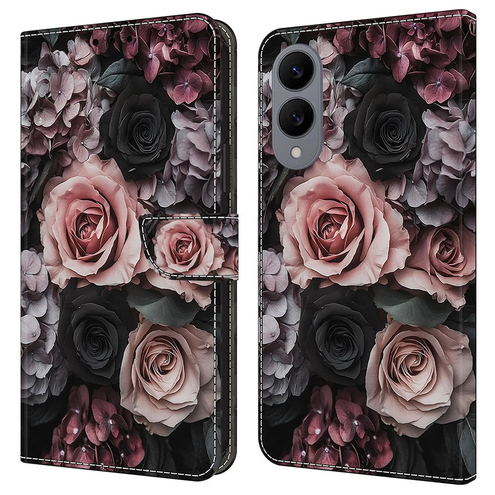 For Samsung Galaxy S25 Edge Leather Case Pattern Printing Wallet Stand Flip Phone Cover