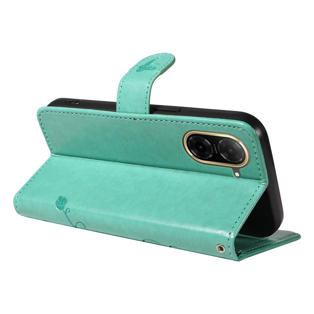 For Xiaomi Redmi A5 NFC (EU) (173.45mm) PU Leather Cases Flower Pattern Wallet Stand Phone Cover with Strap