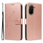 For Xiaomi Redmi A5 NFC (EU) (173.45mm) PU Leather Cases Flower Pattern Wallet Stand Phone Cover with Strap
