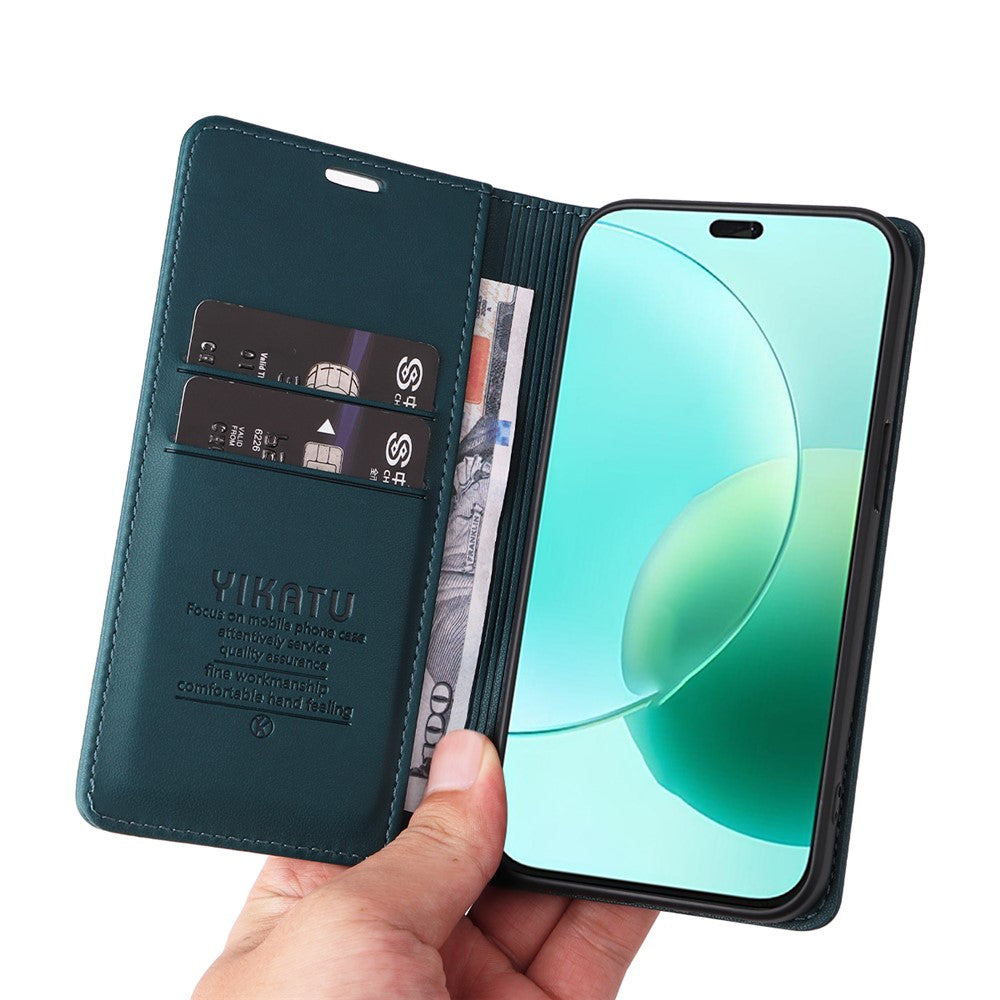 YIKATU For Honor 400 Lite 5G Phone Cases  Magnetic Closure PU Leather Mobile Cover