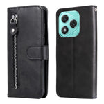For Honor X70i / 400 Lite 5G PU Læderetuier med lynlåslomme Pung Telefoncover Stand