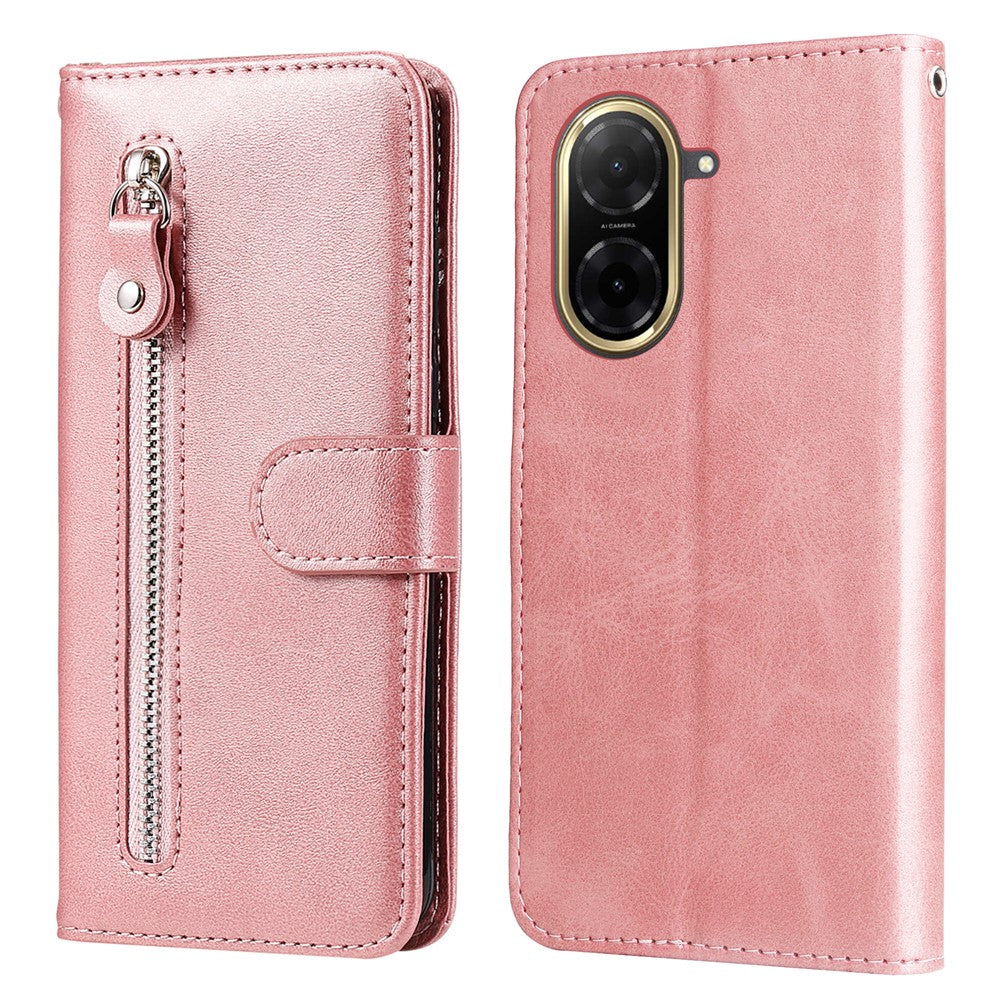 For Xiaomi Redmi A5 NFC (EU) (173.45mm) PU Leather Cases with Zipper Pocket Wallet Phone Cover Stand