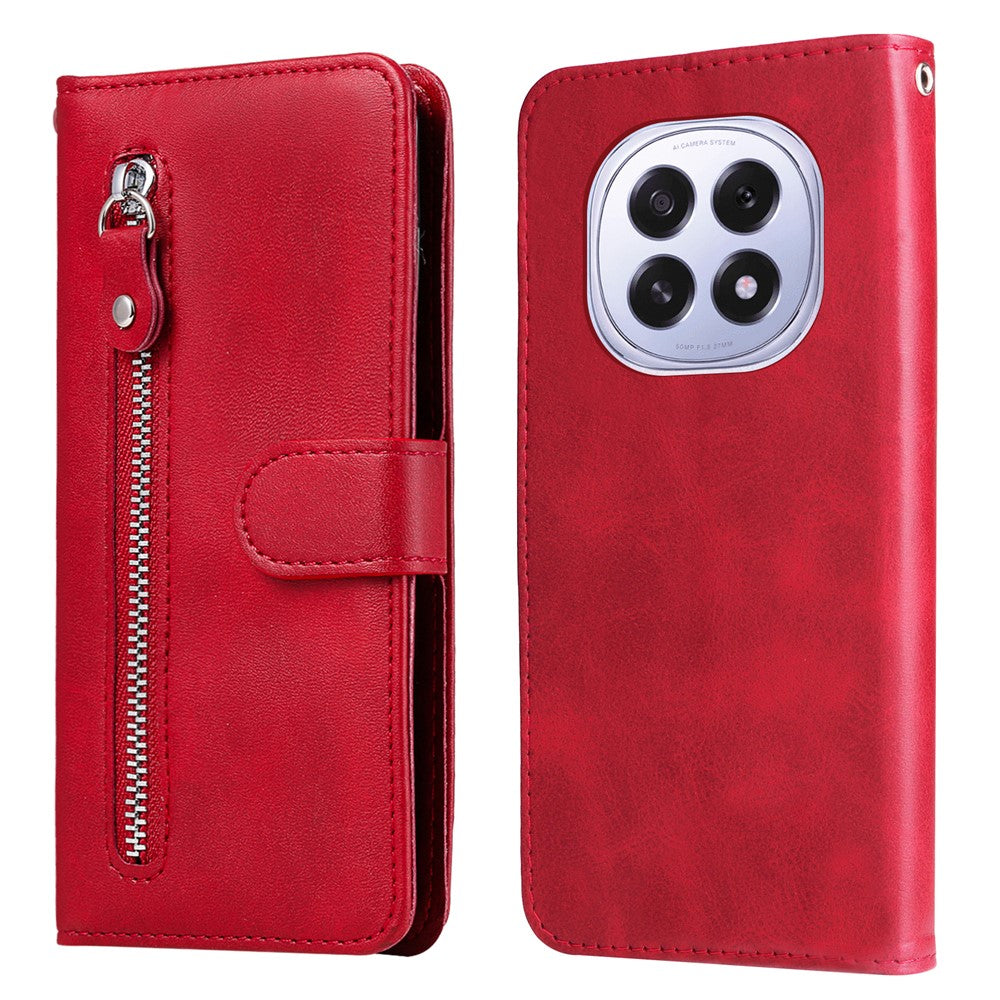 For Oppo A5 5G / Oppo F29 5G PU Leather Cases with Zipper Pocket Wallet Phone Cover Stand