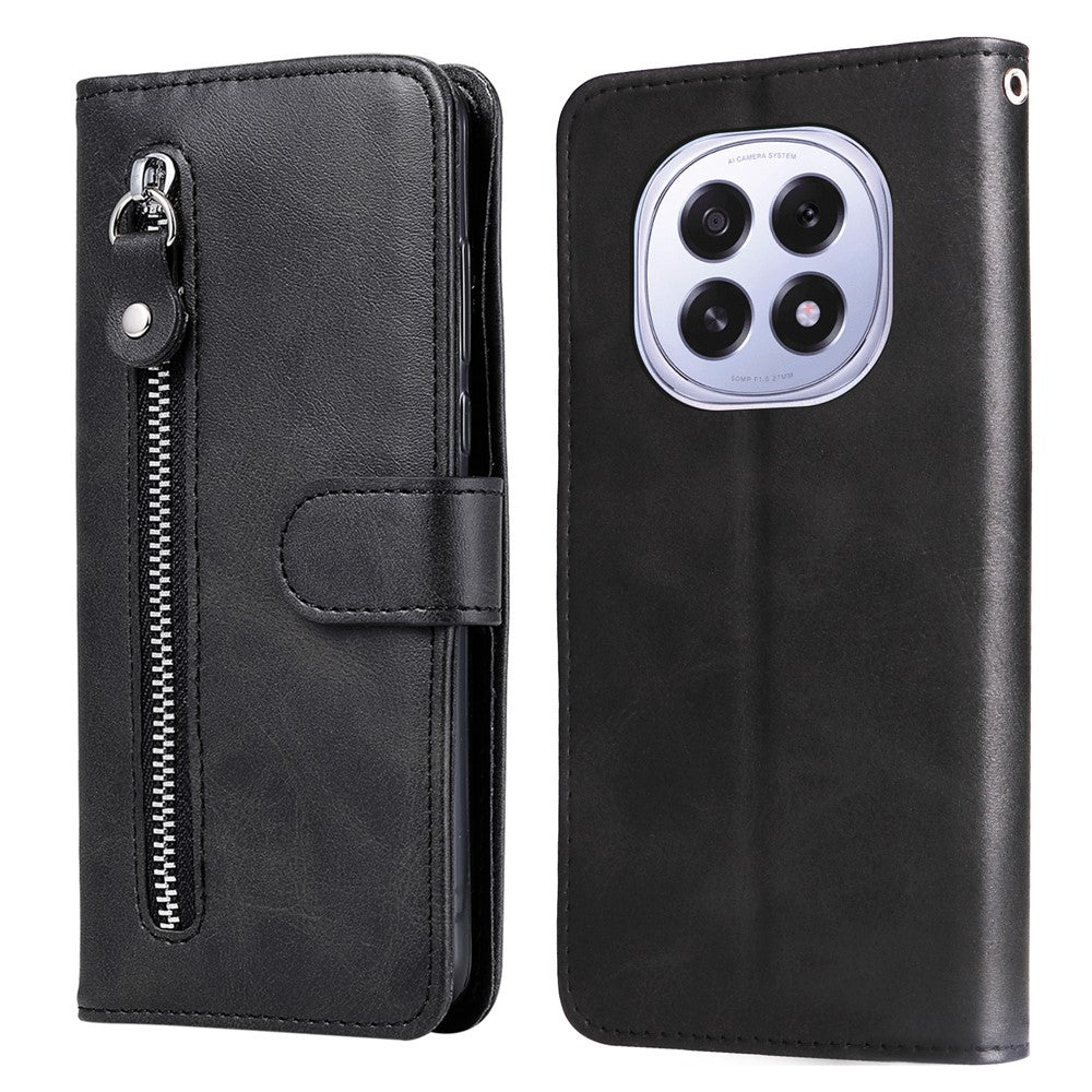 For Oppo A5 5G / Oppo F29 5G PU Leather Cases with Zipper Pocket Wallet Phone Cover Stand