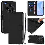 For Oppo Find X8 Ultra 5G Case Solid Color Wallet Leather Phone Cover with Strap