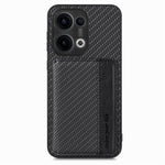 For Oppo Reno13 5G (Global) Case RFID Blocking Carbon Fiber Leather Phone Back Cover with Card Holder