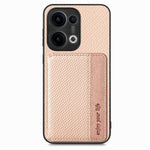 For Oppo Reno13 5G (Global) Case RFID Blocking Carbon Fiber Leather Phone Back Cover with Card Holder