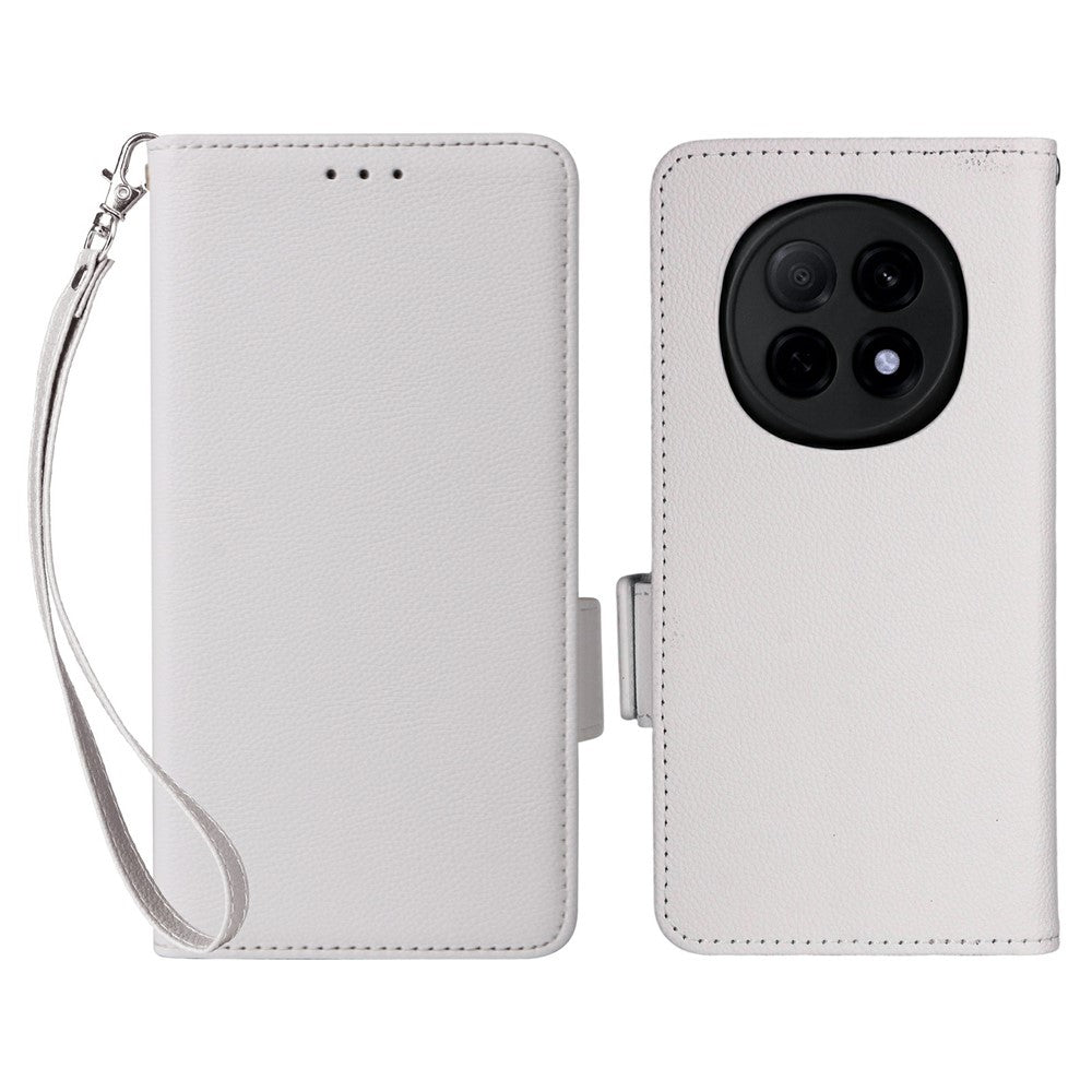 For Oppo F29 Pro 5G (Global) / A5 Pro 5G (China) Case with Wrist Strap Litchi Texture PU Leather Wallet Phone Cover