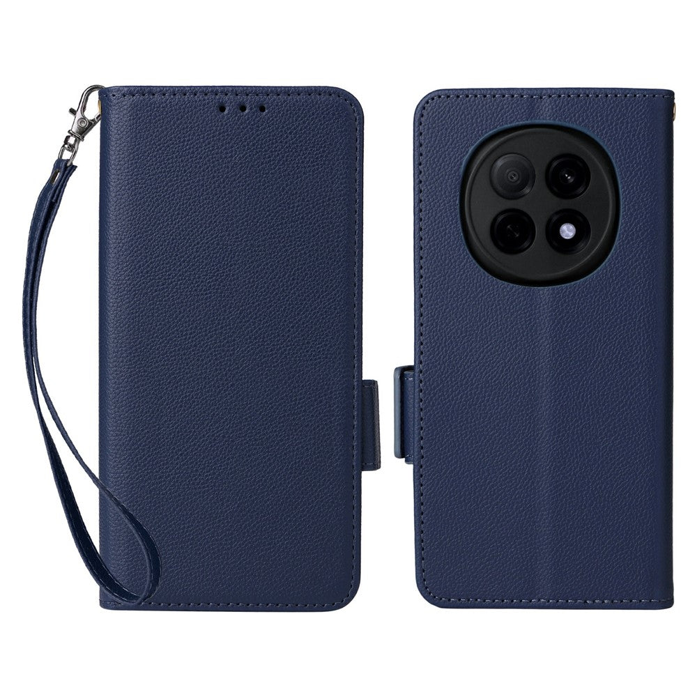 For Oppo F29 Pro 5G (Global) / A5 Pro 5G (China) Case with Wrist Strap Litchi Texture PU Leather Wallet Phone Cover