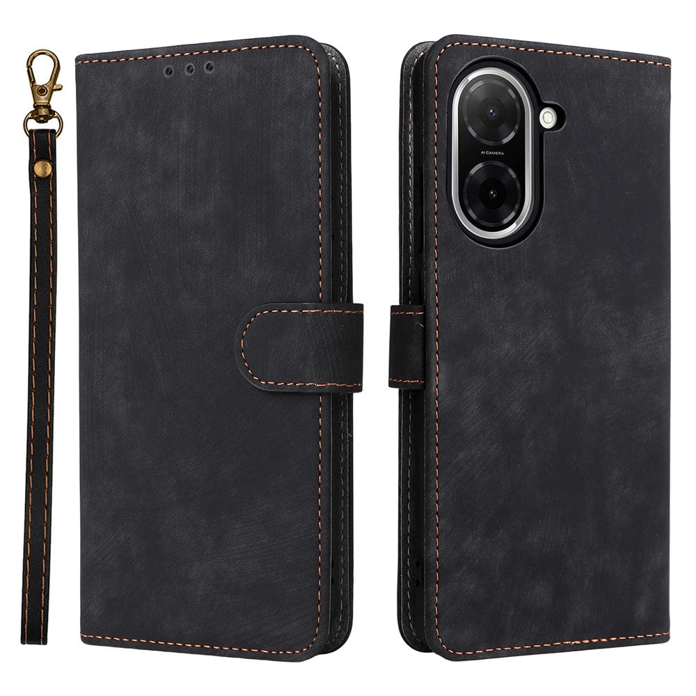 For Xiaomi Redmi A5 NFC (EU) (173.45mm) Case Wallet RFID Blocking PU Leather Cover Stand with Strap