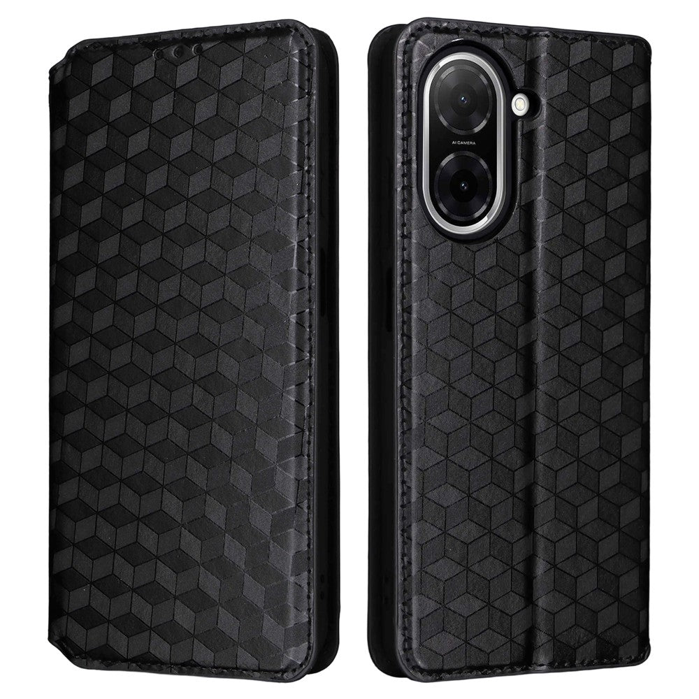 For Xiaomi Redmi A5 NFC (EU) (173.45mm) Case Wallet Rhombus Imprinted Leather Phone Cover