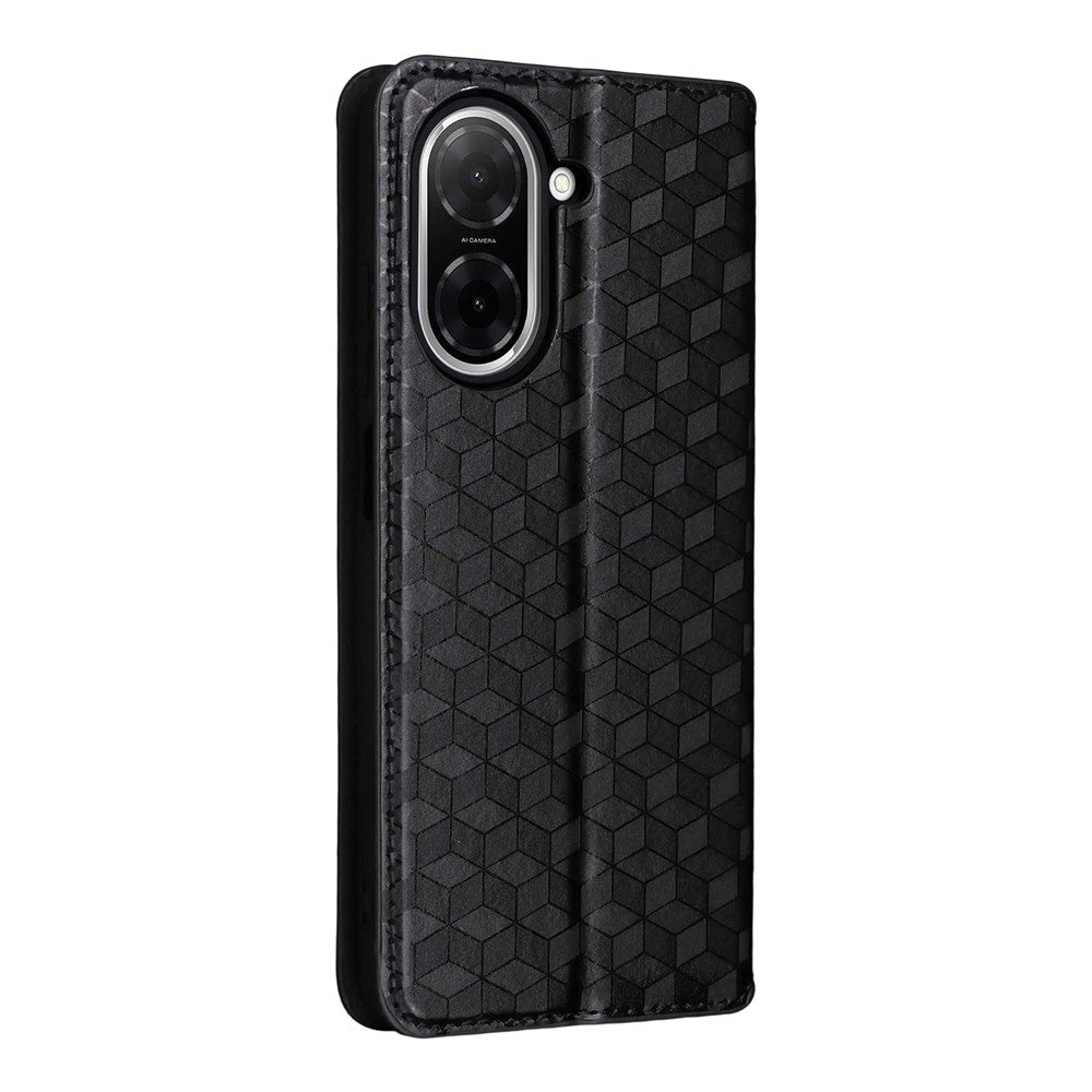 For Xiaomi Redmi A5 NFC (EU) (173.45mm) Case Wallet Rhombus Imprinted Leather Phone Cover