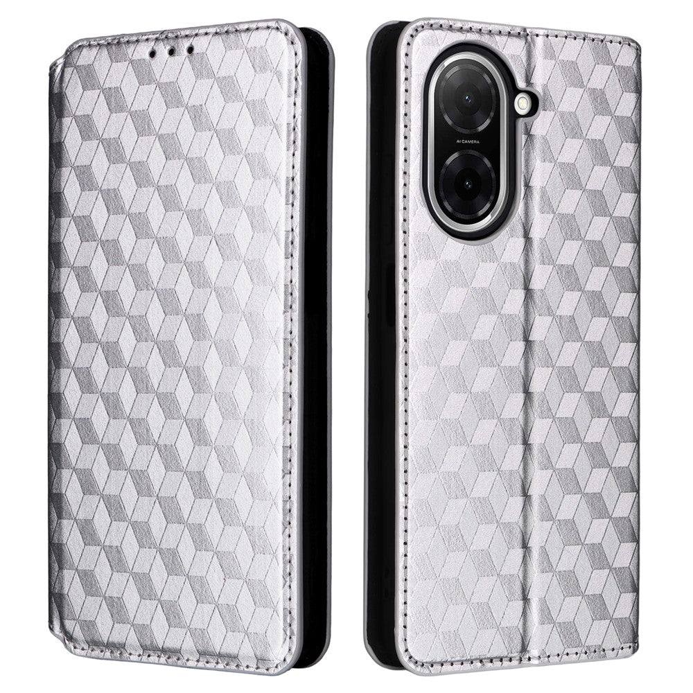 For Xiaomi Redmi A5 NFC (EU) (173.45mm) Case Wallet Rhombus Imprinted Leather Phone Cover